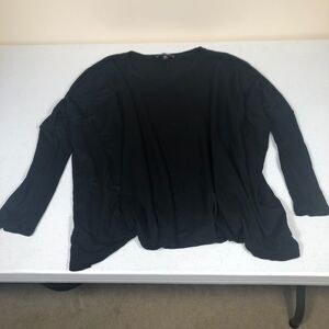 Karen Kane Sweater Womens Black Large Oversized Quiet Luxury Dark Academia Goth